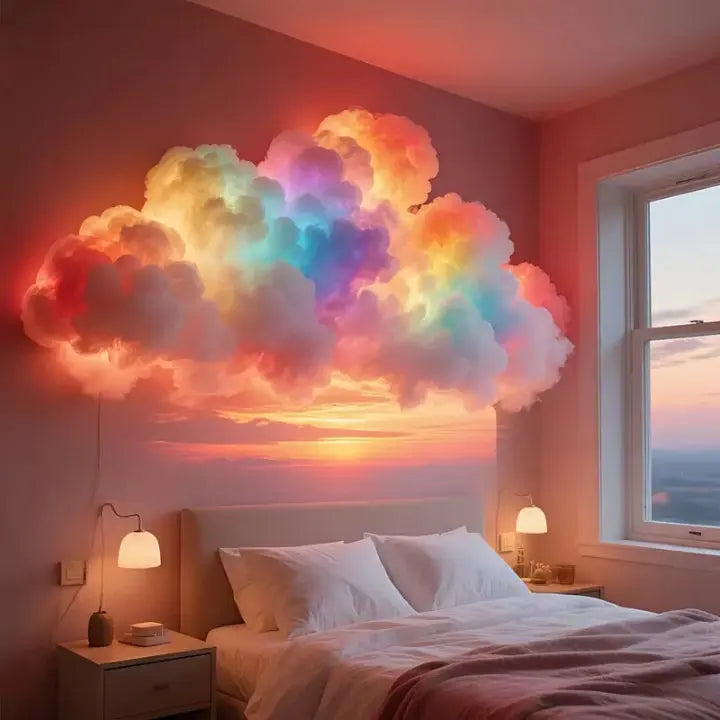 LED Cloud Decorative Light for Bedroom - 200 cm, RGB, USB Powered