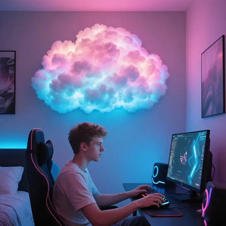 LED Cloud Decorative Light for Bedroom - 200 cm, RGB, USB Powered, view 2