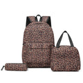 Backpack Set with Cooler Bag and Pencil Case, Leopard Print