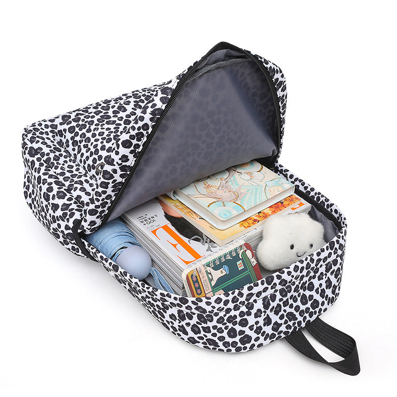 Backpack Set with Cooler Bag and Pencil Case, Leopard Print