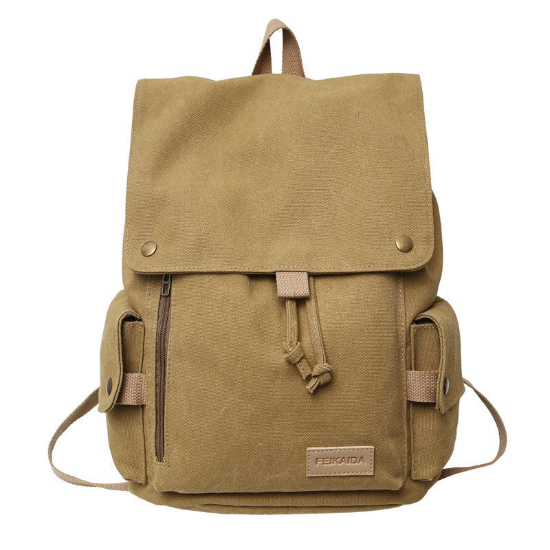 Rugged Canvas Hiking School Backpack - Durable Canvas Material, view 4