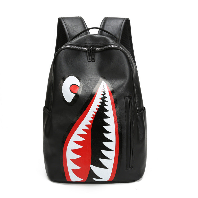 Shark-Graphic Casual Backpack - Durable Material, Lightweight, Spacious, view 5