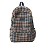 Checked Patterned Casual School Backpack - Casual Style, for School, view 2
