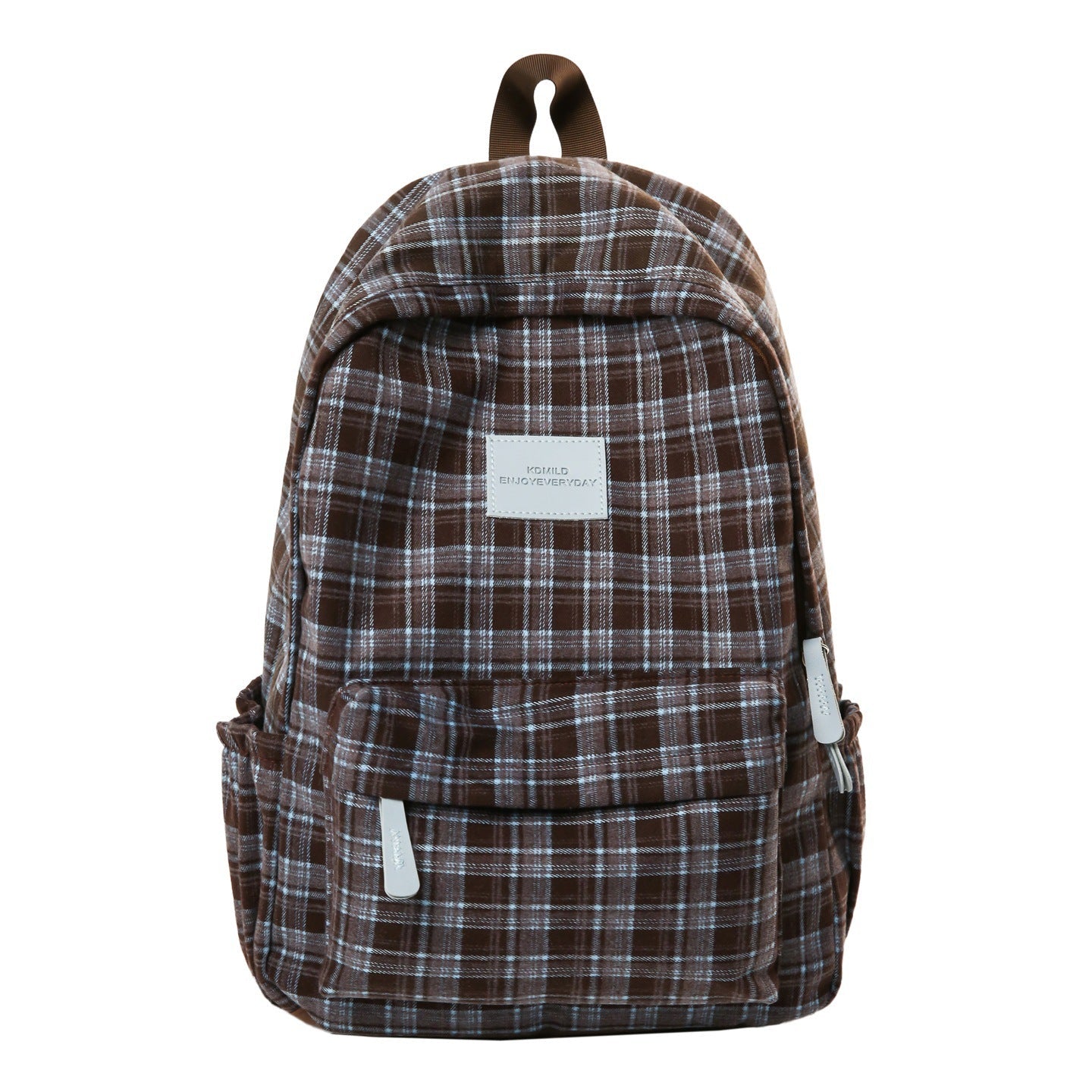 Checked Patterned Casual School Backpack - Casual Style, for School, view 3