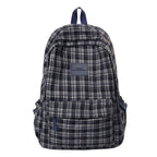 Checked Patterned Casual School Backpack - Casual Style, for School, view 4
