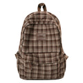 Checked Patterned Casual School Backpack - Casual Style, for School