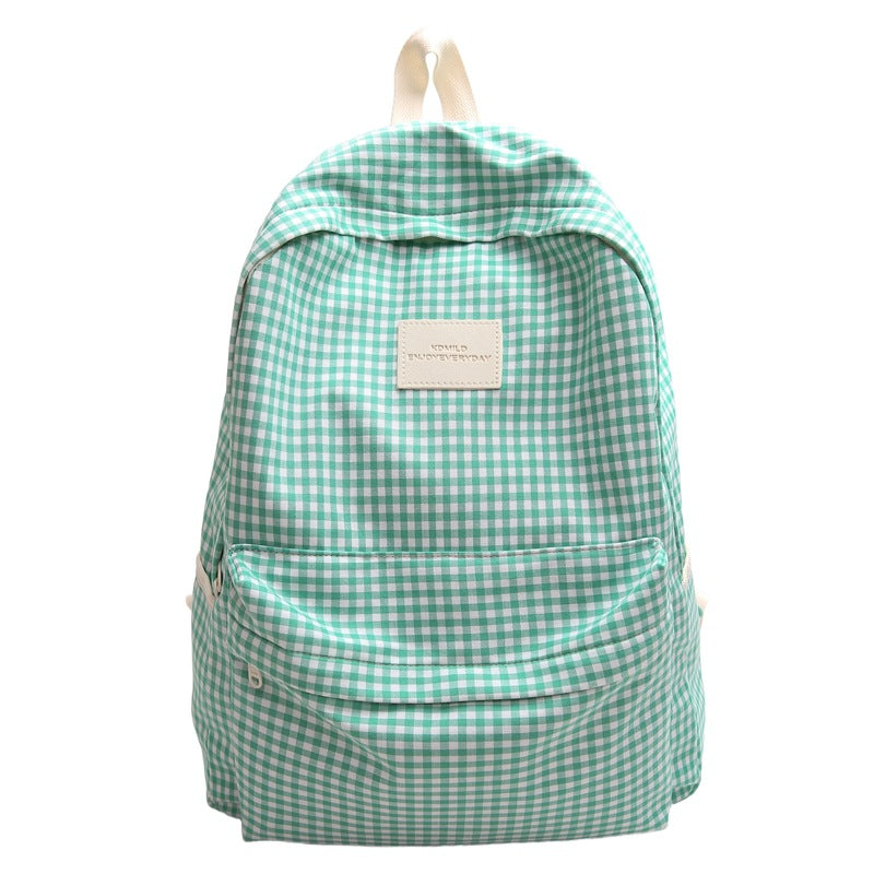 Checked Design Casual School Backpack for Everyday Use, view 2