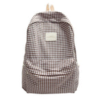 Checked Design Casual School Backpack for Everyday Use, view 3