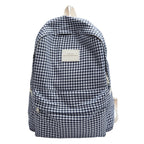Checked Design Casual School Backpack for Everyday Use