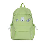 Character-Embroidered Backpack with Bunny and Star Design, view 4