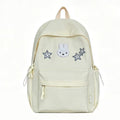Character-Embroidered Backpack with Bunny and Star Design