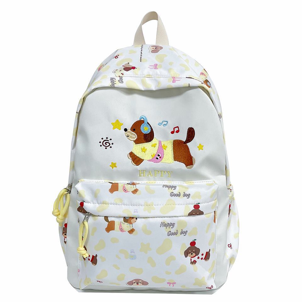 Backpack with Cheerful Dog Design - Multifunctional Compartments, for School, view 11