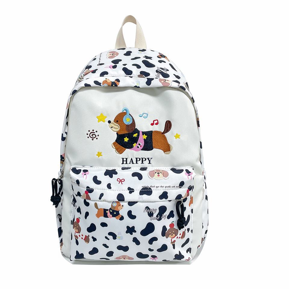 Backpack with Cheerful Dog Design - Multifunctional Compartments, for School, view 8