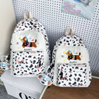 Backpack with Cheerful Dog Design - Multifunctional Compartments, for School