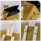 Roll-Top Canvas Backpack - Adjustable Straps, 35x30x11-15 cm, Unisex, view 3