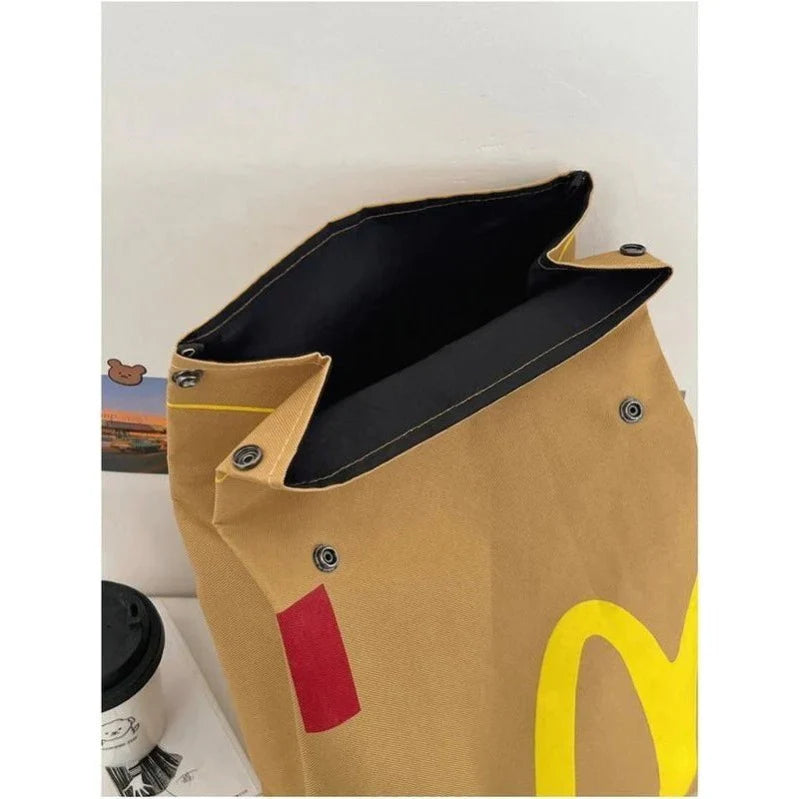 Roll-Top Canvas Backpack - Adjustable Straps, 35x30x11-15 cm, Unisex, view 5