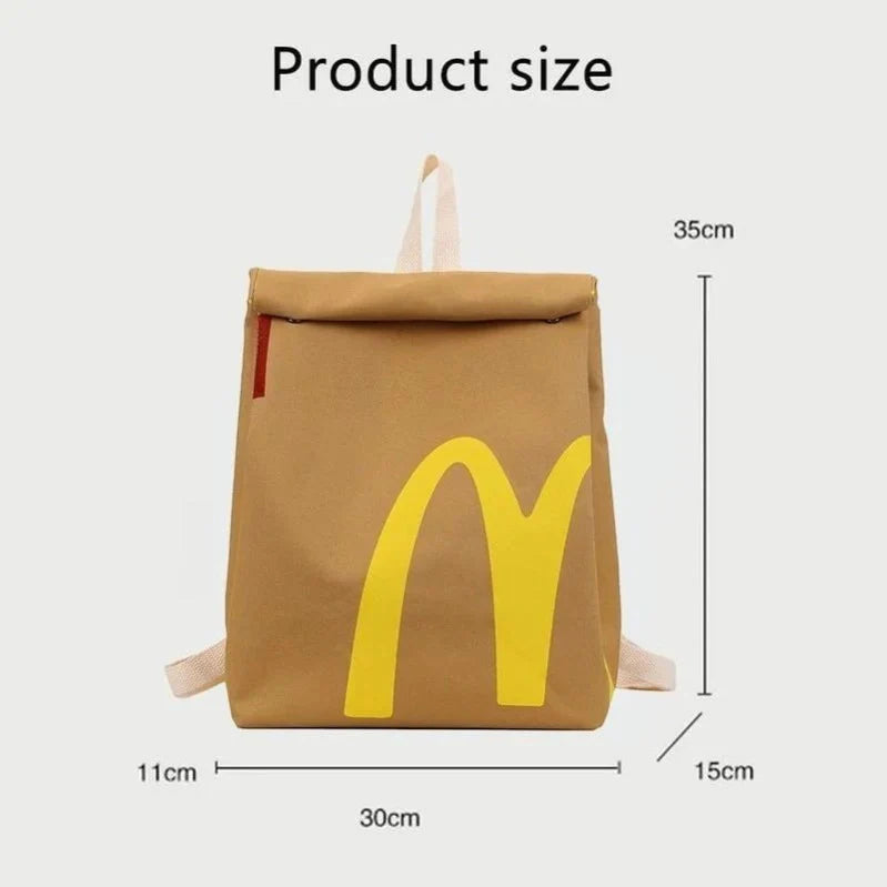 Roll-Top Canvas Backpack - Adjustable Straps, 35x30x11-15 cm, Unisex, view 6