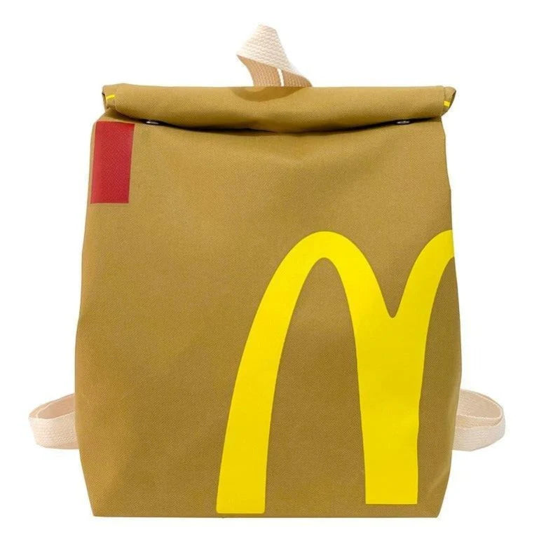Roll-Top Canvas Backpack - Adjustable Straps, 35x30x11-15 cm, Unisex