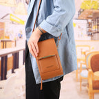 Anti-Theft PU Leather Crossbody Bag with Touchscreen - 11 cm, 250 g, view 2