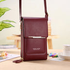 Anti-Theft PU Leather Crossbody Bag with Touchscreen - 11 cm, 250 g, view 6