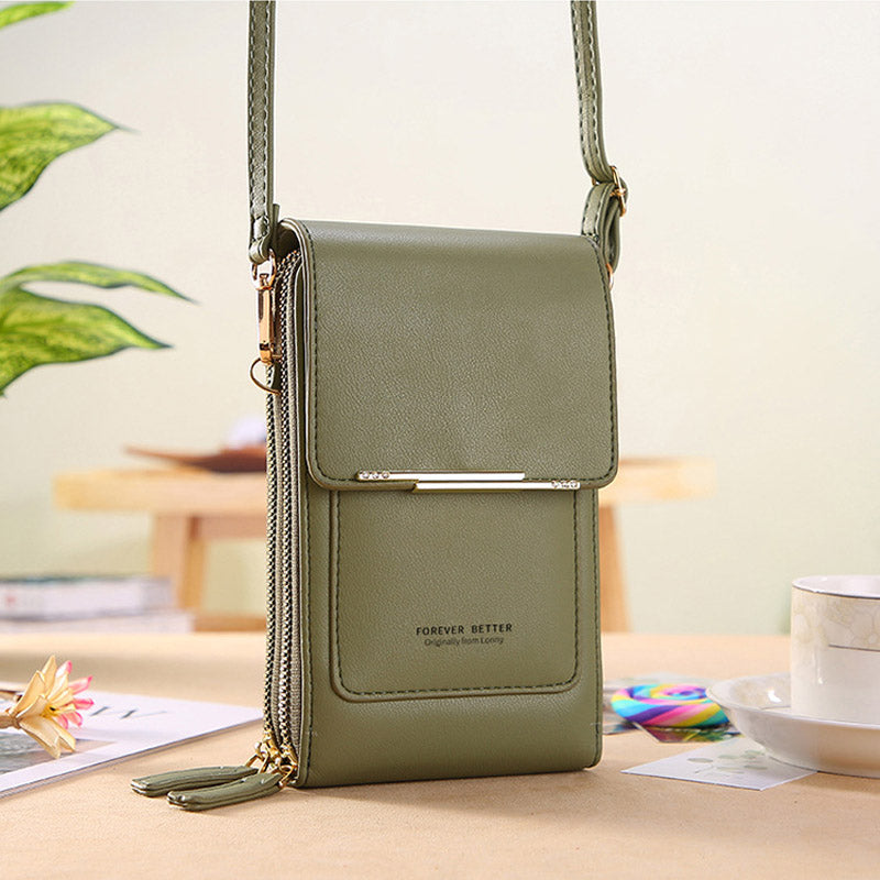 Anti-Theft PU Leather Crossbody Bag with Touchscreen - 11 cm, 250 g, view 7
