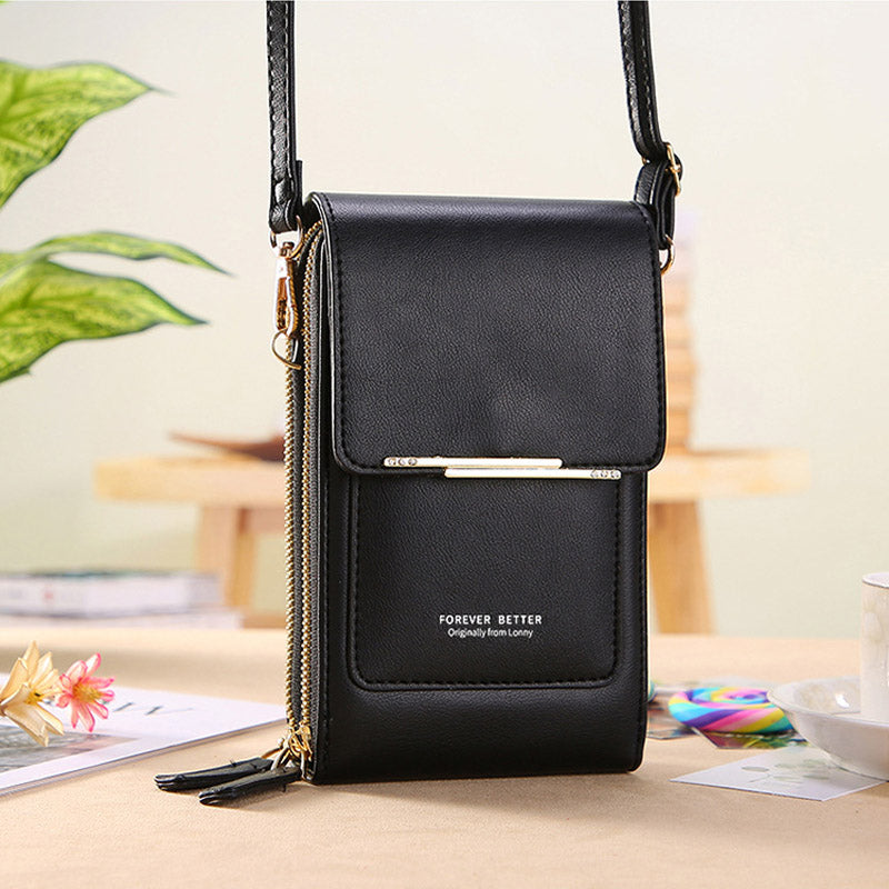 Anti-Theft PU Leather Crossbody Bag with Touchscreen - 11 cm, 250 g, view 8