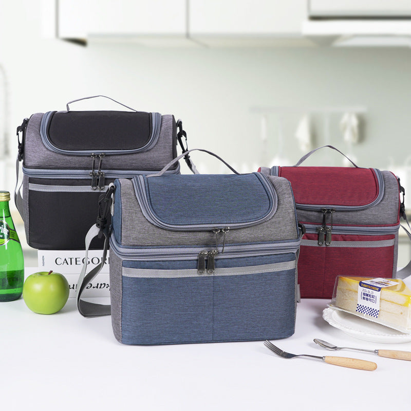 Insulated Picnic Bag with Multiple Compartments for Outdoor Use