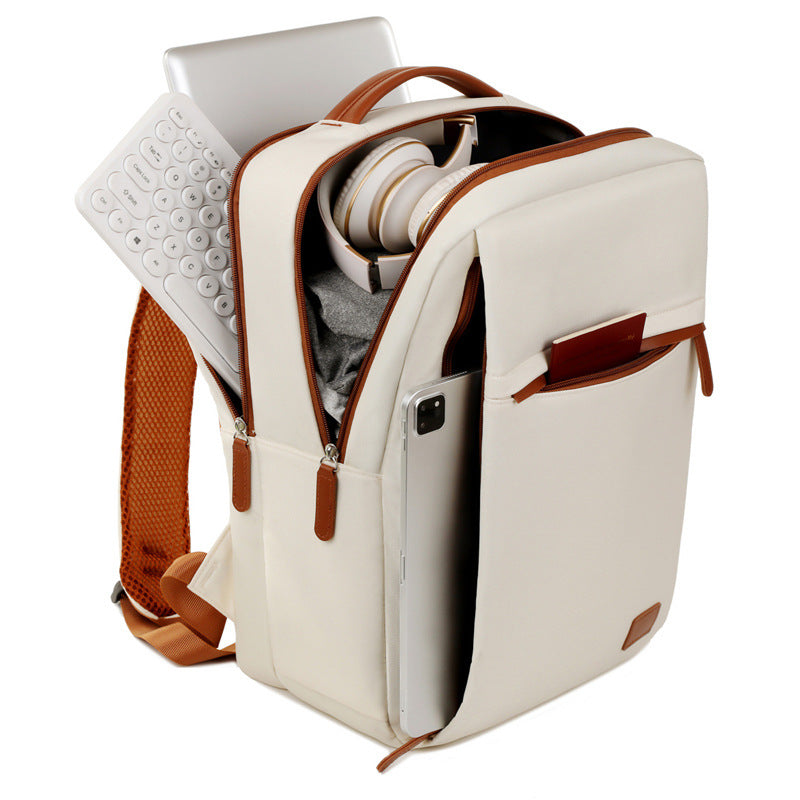 Laptop Backpack with USB Charging Port - Water-Resistant, Fits 15-Inch