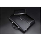 Men's Business Leather Briefcase - Black Synthetic, Laptop Sleeve, 38cm, view 6