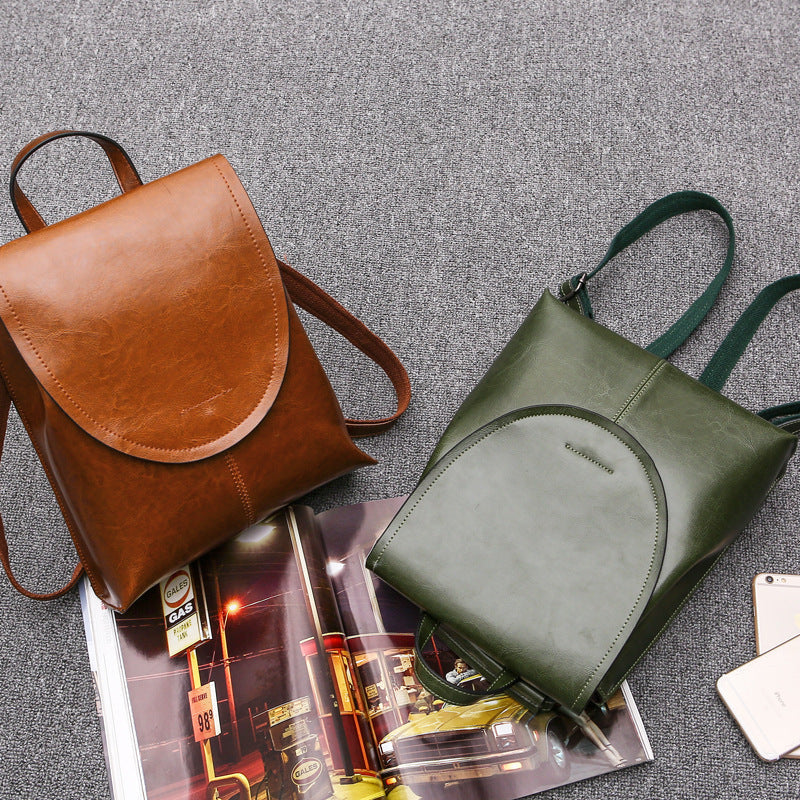 Leather Backpack for Women - 30cm x 25cm x 12cm, Everyday Use, Travel, view 11