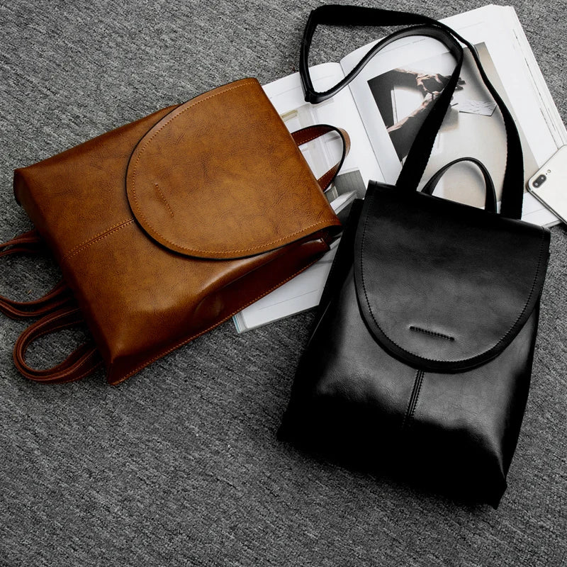 Leather Backpack for Women - 30cm x 25cm x 12cm, Everyday Use, Travel, view 12