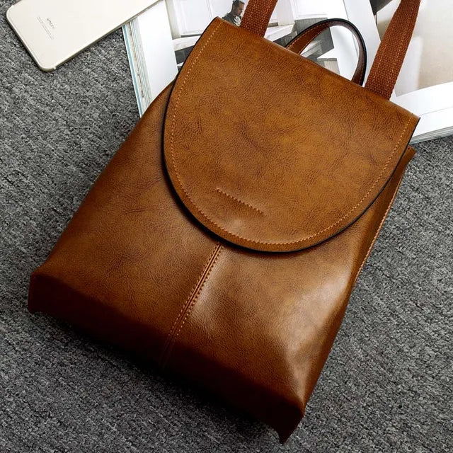 Leather Backpack for Women - 30cm x 25cm x 12cm, Everyday Use, Travel, view 2