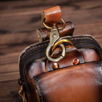 Elegant Leather Hip Pouch for Men - 17 cm x 6 cm, view 14