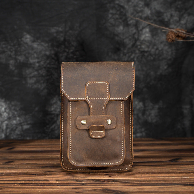 Elegant Leather Hip Pouch for Men - 17 cm x 6 cm, view 16
