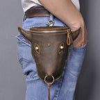 Elegant Leather Hip Pouch for Men - 17 cm x 6 cm, view 18