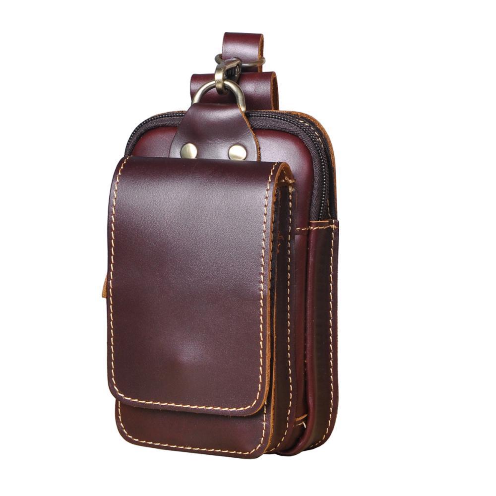 Elegant Leather Hip Pouch for Men - 17 cm x 6 cm, view 2