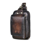 Elegant Leather Hip Pouch for Men - 17 cm x 6 cm, view 3
