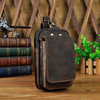 Elegant Leather Hip Pouch for Men - 17 cm x 6 cm, view 6