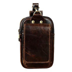 Elegant Leather Hip Pouch for Men - 17 cm x 6 cm, view 9