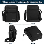 Men's Shoulder Bag with Anti-Theft Design - Water-Resistant, 25x20x7 cm, view 3