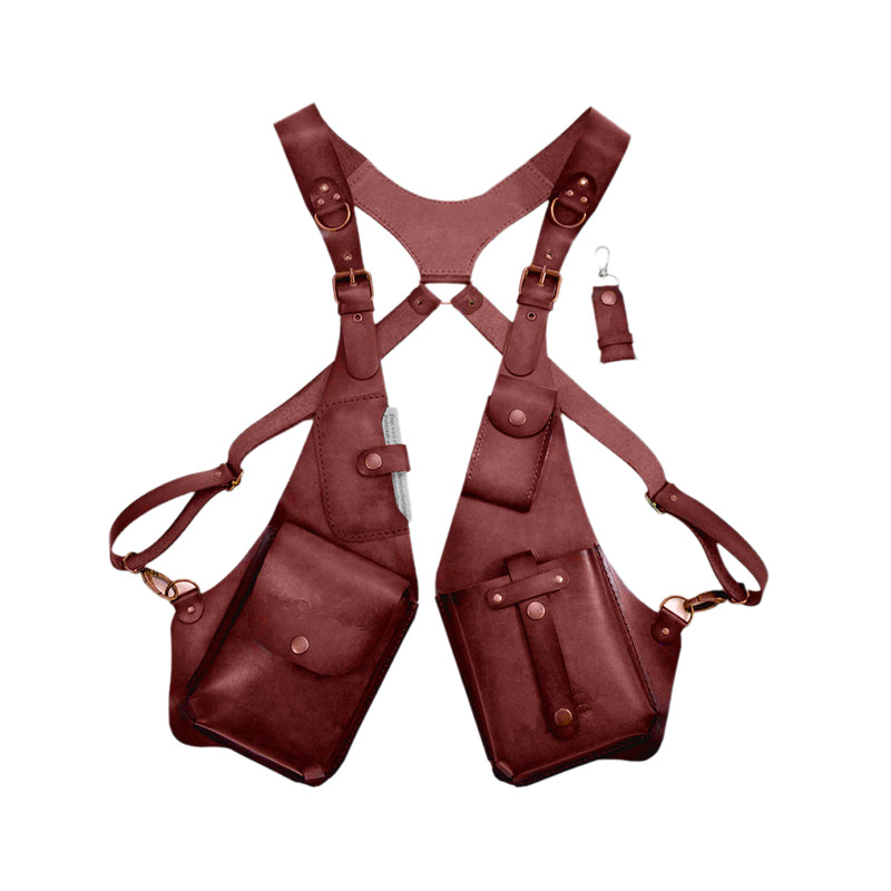 Medieval Steampunk Armpit Shoulder Bag - PU Leather, Black or Brown, view 13