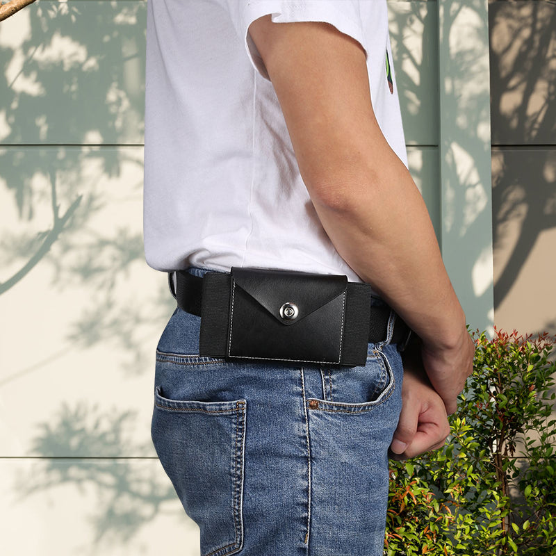 Invisible Theft-Proof Stretch Waist Bag for Men - Lightweight PU, 60g, view 3