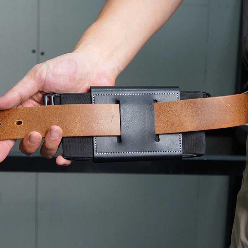 Invisible Theft-Proof Stretch Waist Bag for Men - Lightweight PU, 60g, view 4