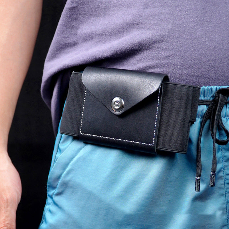 Invisible Theft-Proof Stretch Waist Bag for Men - Lightweight PU, 60g, view 5