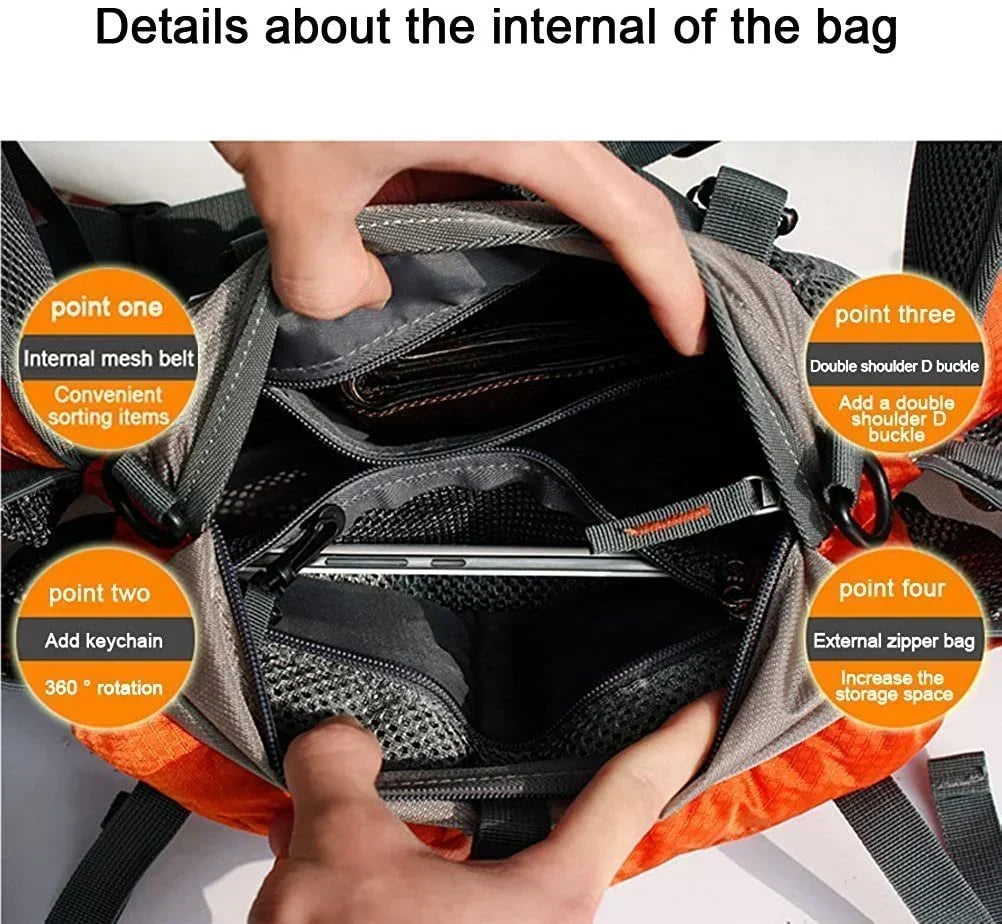 Ultralight Outdoor Waist Bag - Adjustable Fit, 740 ml Capacity, view 3