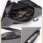 Unisex Waterproof Canvas Waist and Crossbody Bag for Outdoor Sports - Durable Zippers, view 4