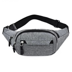 Unisex Waterproof Canvas Waist and Crossbody Bag for Outdoor Sports - Durable Zippers