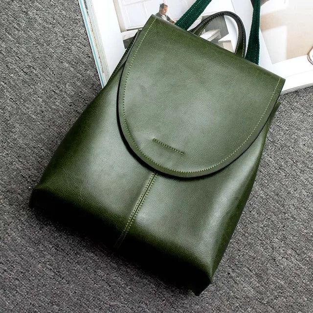 Leather Backpack for Women - 30cm x 25cm, Premium Leather, Black or Brown, view 15