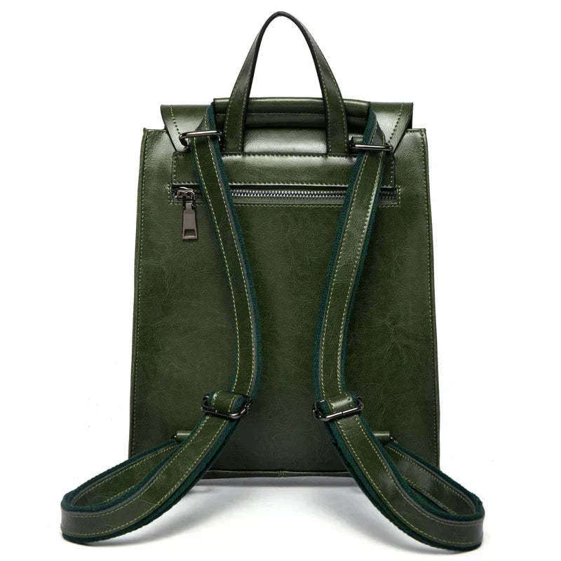 Leather Backpack for Women - 30cm x 25cm, Premium Leather, Black or Brown, view 2