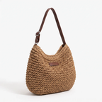 Bohemian Spacious Shoulder Bag for Women - Brown, 31 × 25 × 4 cm